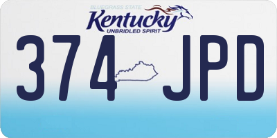 KY license plate 374JPD