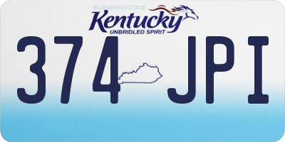 KY license plate 374JPI