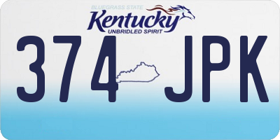 KY license plate 374JPK