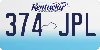 KY license plate 374JPL
