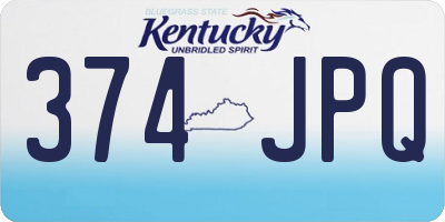 KY license plate 374JPQ