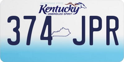 KY license plate 374JPR