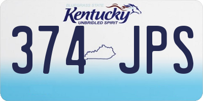 KY license plate 374JPS