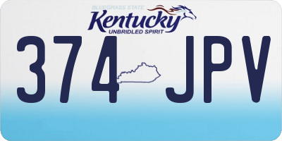 KY license plate 374JPV