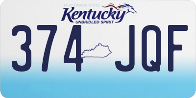 KY license plate 374JQF