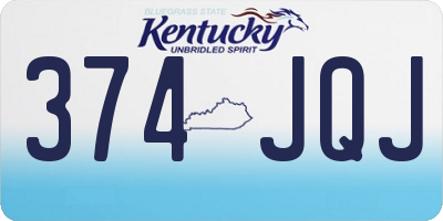 KY license plate 374JQJ