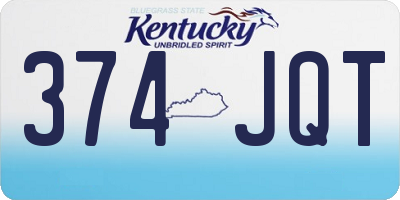 KY license plate 374JQT