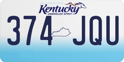 KY license plate 374JQU