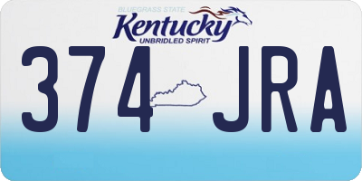 KY license plate 374JRA