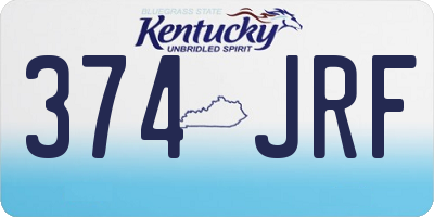 KY license plate 374JRF