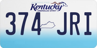 KY license plate 374JRI