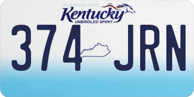 KY license plate 374JRN