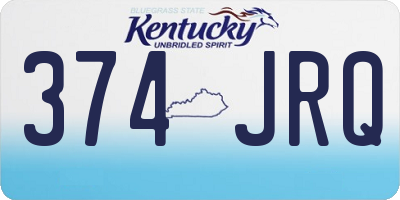 KY license plate 374JRQ
