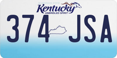 KY license plate 374JSA