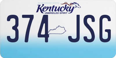 KY license plate 374JSG