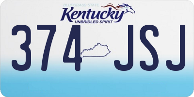 KY license plate 374JSJ