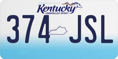 KY license plate 374JSL