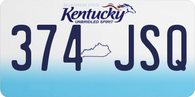 KY license plate 374JSQ