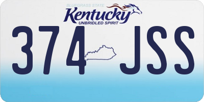 KY license plate 374JSS