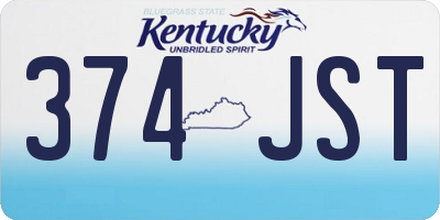KY license plate 374JST