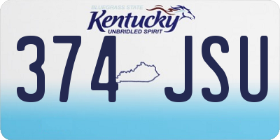 KY license plate 374JSU