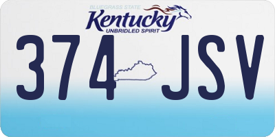 KY license plate 374JSV