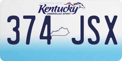 KY license plate 374JSX
