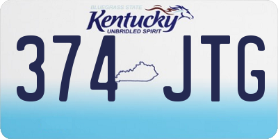 KY license plate 374JTG