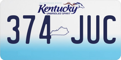 KY license plate 374JUC