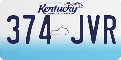 KY license plate 374JVR