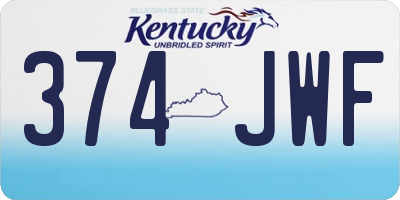 KY license plate 374JWF