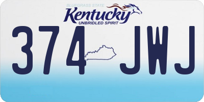 KY license plate 374JWJ