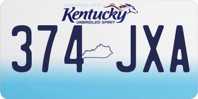 KY license plate 374JXA