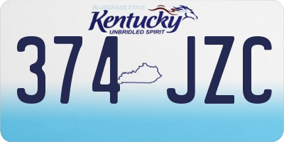 KY license plate 374JZC
