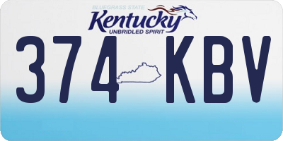 KY license plate 374KBV