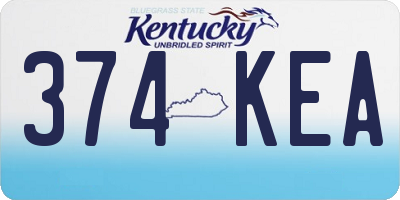 KY license plate 374KEA