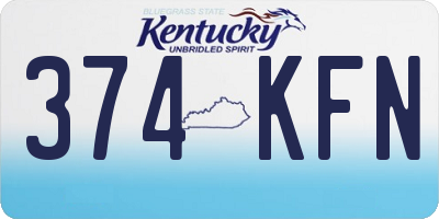 KY license plate 374KFN