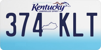 KY license plate 374KLT