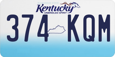 KY license plate 374KQM