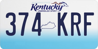 KY license plate 374KRF