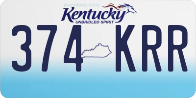 KY license plate 374KRR