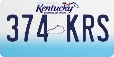 KY license plate 374KRS