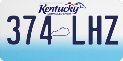 KY license plate 374LHZ