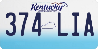 KY license plate 374LIA