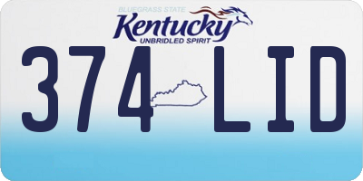 KY license plate 374LID