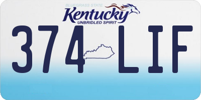 KY license plate 374LIF