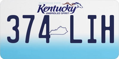 KY license plate 374LIH
