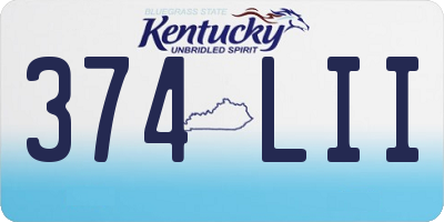 KY license plate 374LII