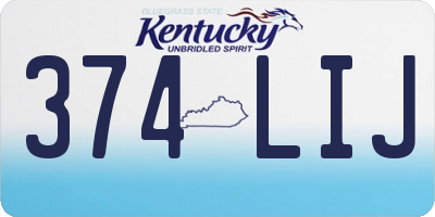 KY license plate 374LIJ