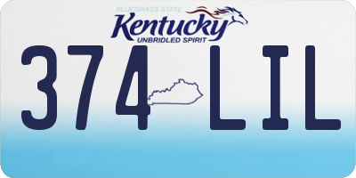 KY license plate 374LIL